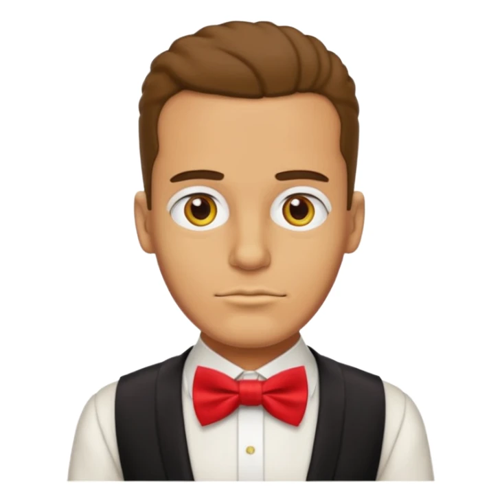 simpson guy, wearing egypt ancient custome, red bow tie sticker