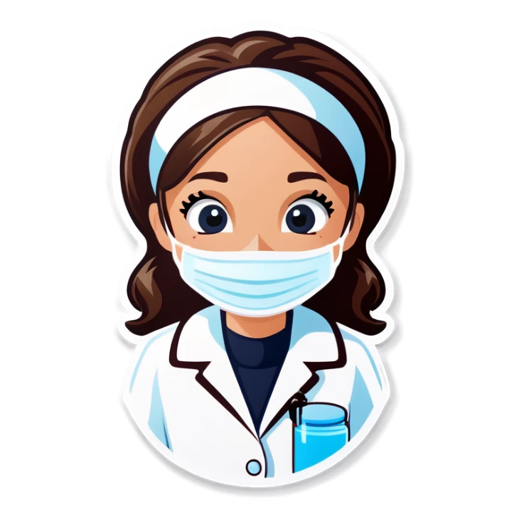 Person dressed as dental hygienist  sticker