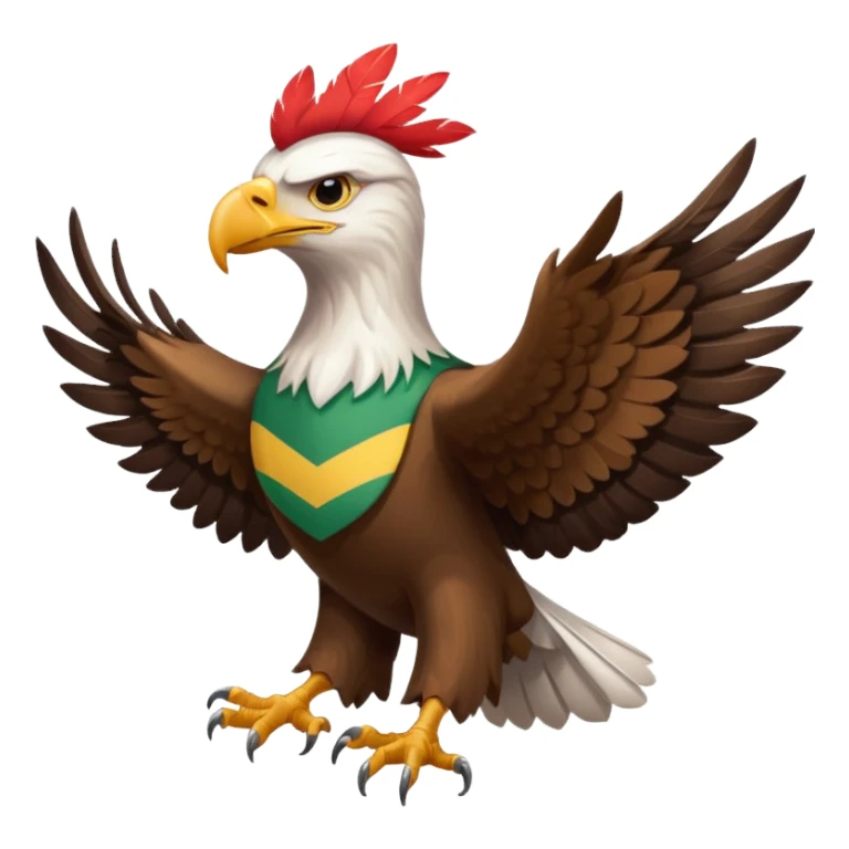 an eagle with its back turned and the Kurdistan flag on its back sticker