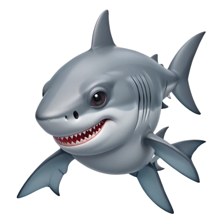 Bodybuilder shark sticker