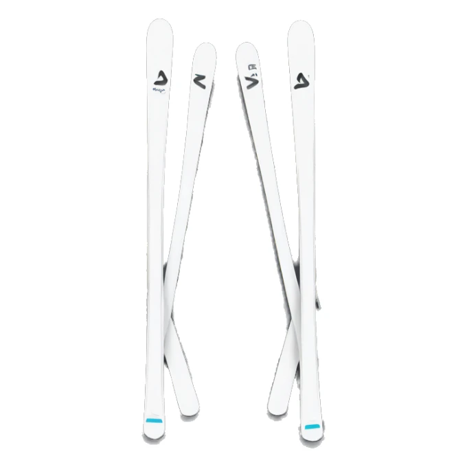 A white pair of skis sticker
