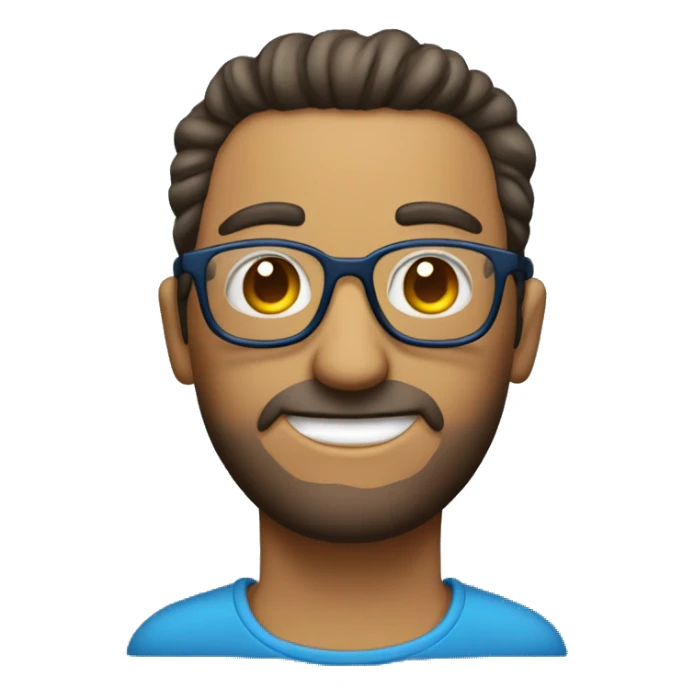 Hombre con el cabello azul y lentes de sol sticker