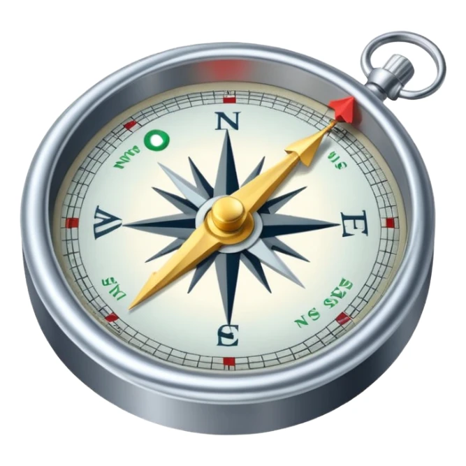 A compass with a roadmap unfolding, illustrating strategic navigation towards 10x growth. sticker