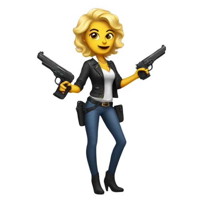 coquette woman with a pistol  sticker