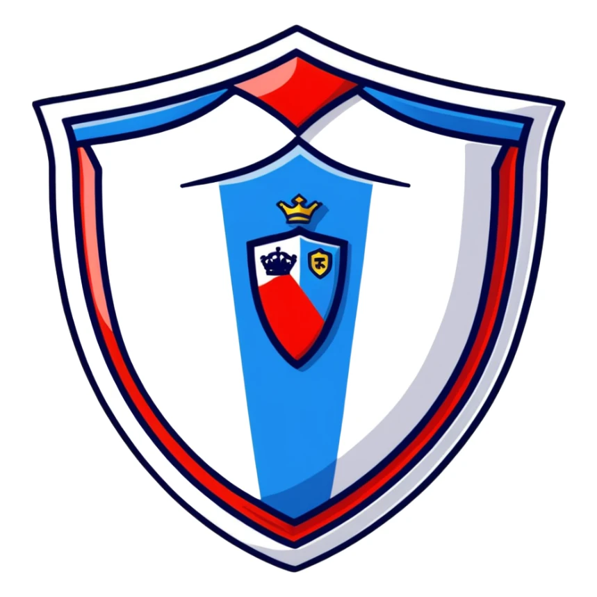 FC Barcelona logo, shield with blue and red stripes, football club emblem sticker