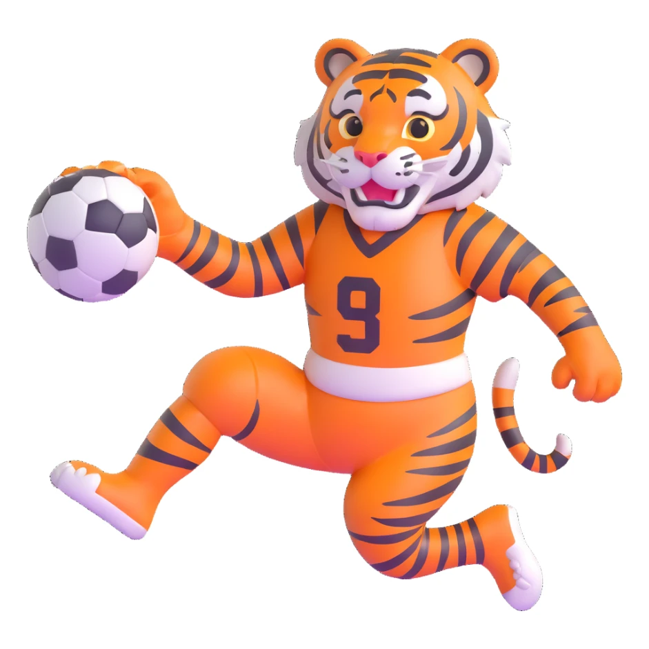 Bengal tiger playing football in Cincinnati sticker