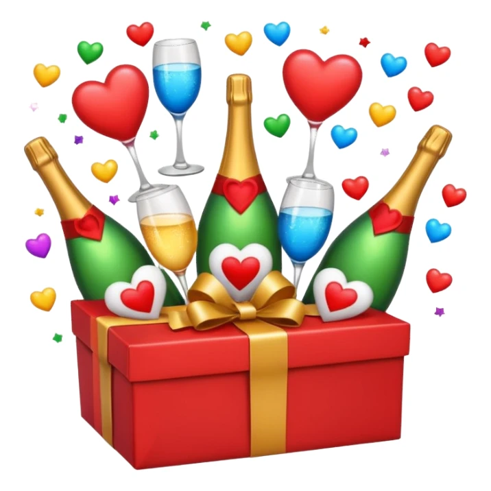 Generate an emojis of all the fun and love in one frame sticker