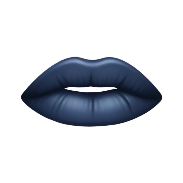 realistic dark blue lips sticker