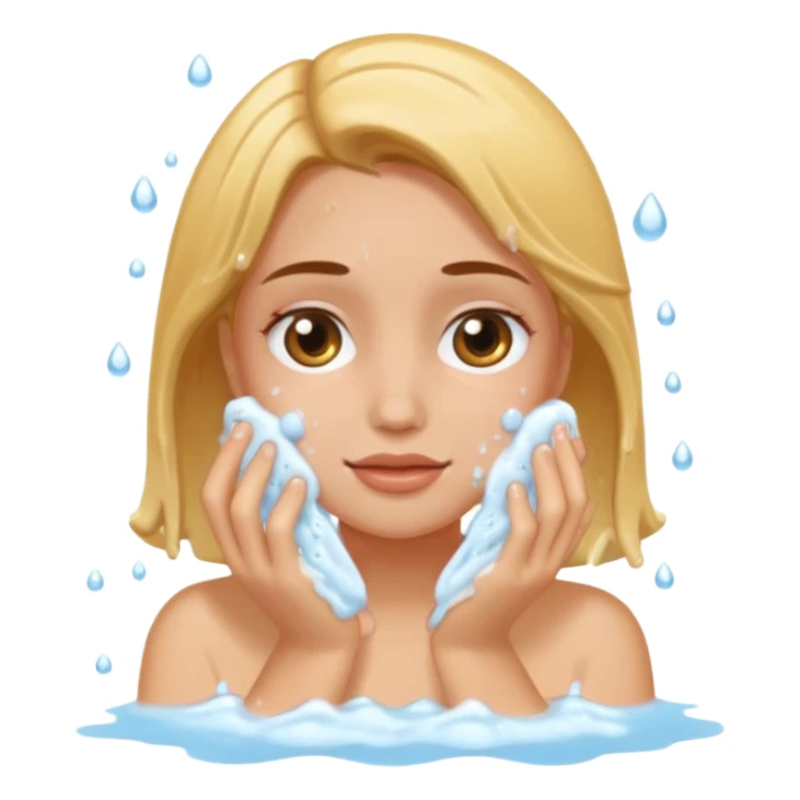 A women washing her face sticker