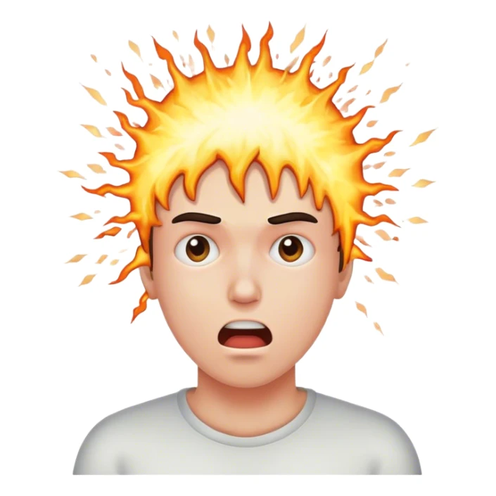 explosion of the goalkeeper's head sticker