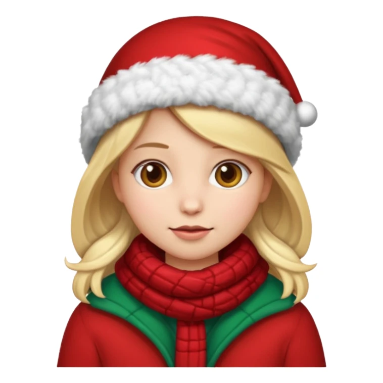 Christmas girly emoji of winter chill sticker