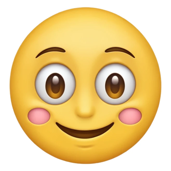 Normal yellow simple Emoji Smiling with eye bags sticker