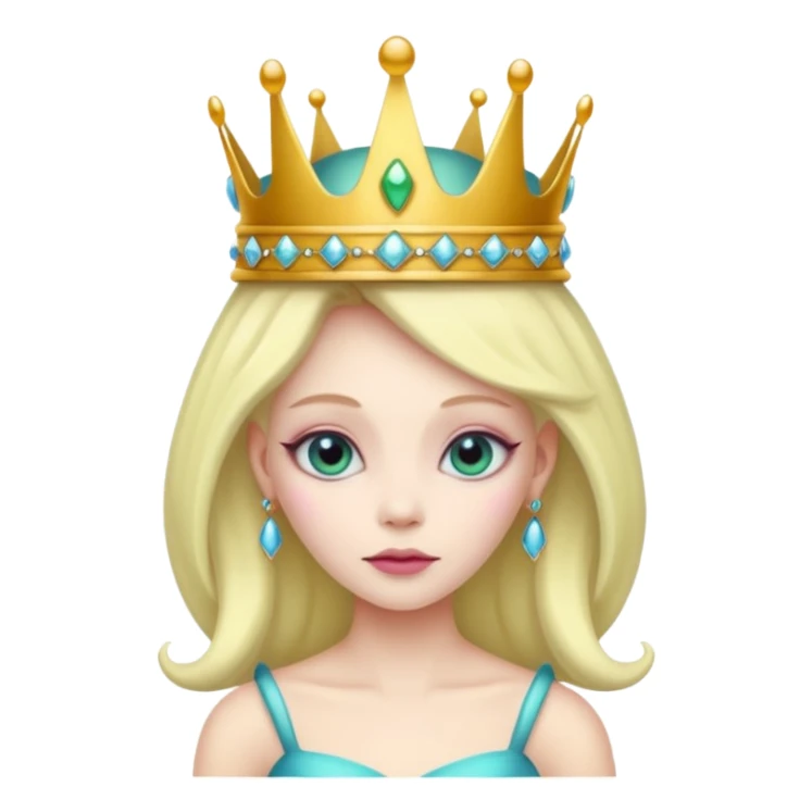 alien princess, bold, crown sticker