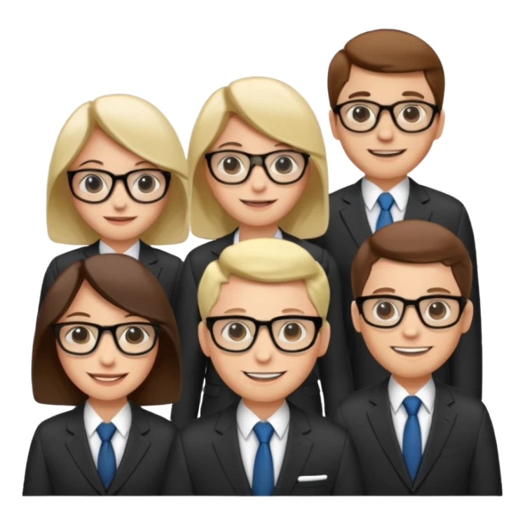 People in suits wearing glasses sticker