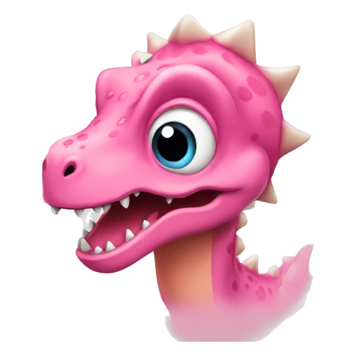 Dinosaurio rosa cute con ojos grandes  sticker