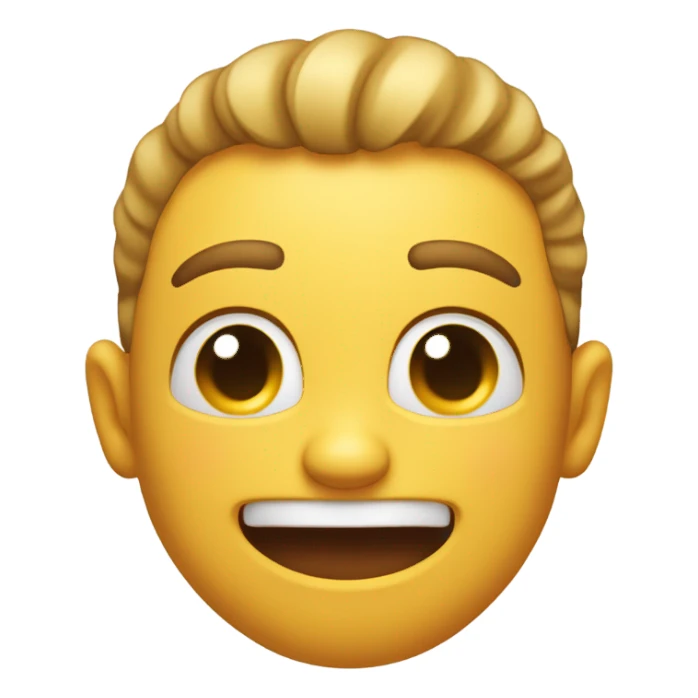 Emoji smiling and kissing his muscles sticker