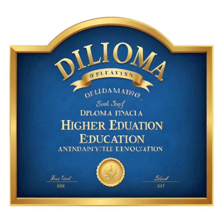blue Diploma of Higher Education sticker