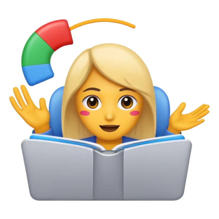 a single bimoji showing the action of contact us sticker