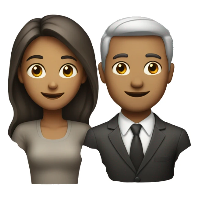 A man and a woman who look similar sticker