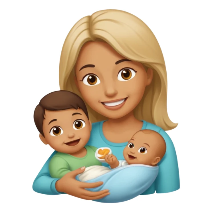 woman pretending to eat baby sticker