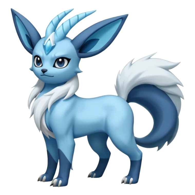 Glaceon-Samurott-Absol-Fakémon-hybrid-creature (full body)  sticker