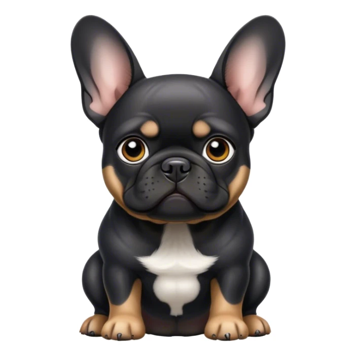 French Bulldog in black leather sticker