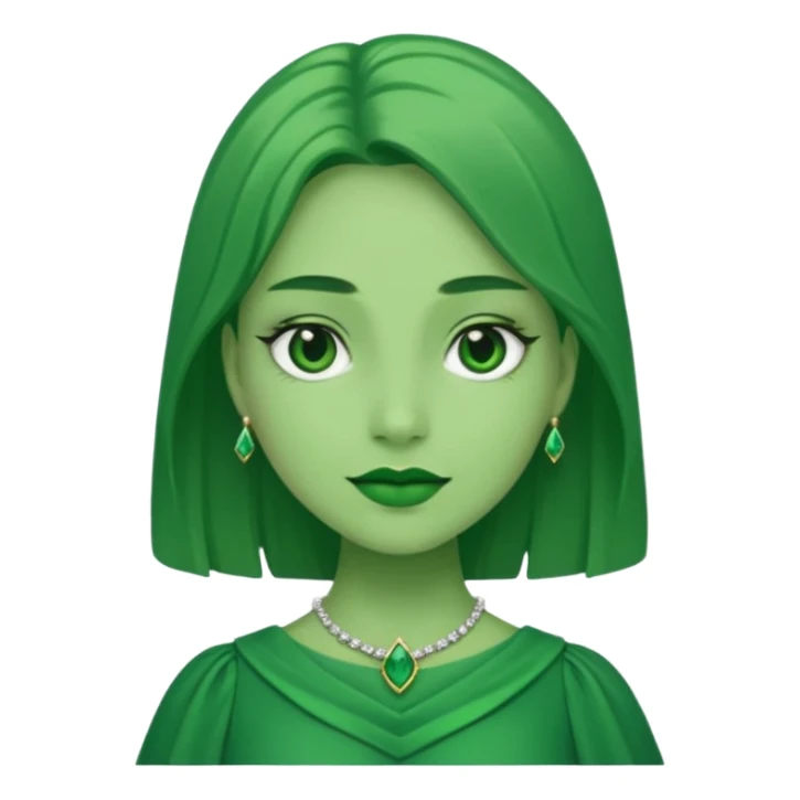 green dress character. sticker