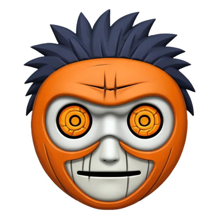 Anime emoji of Obito mask sticker
