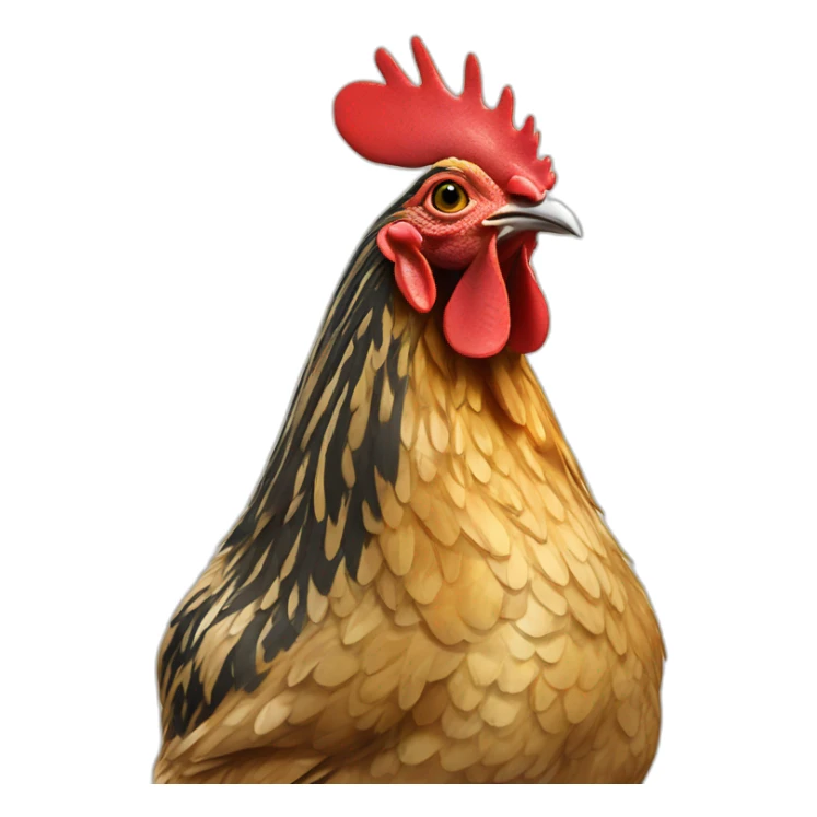 golden laced cochin chicken hen sticker