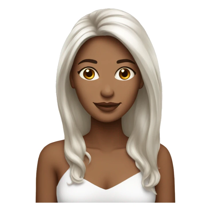 Rostro de mujer blanca con pecas, pelo largo color chocolate sticker