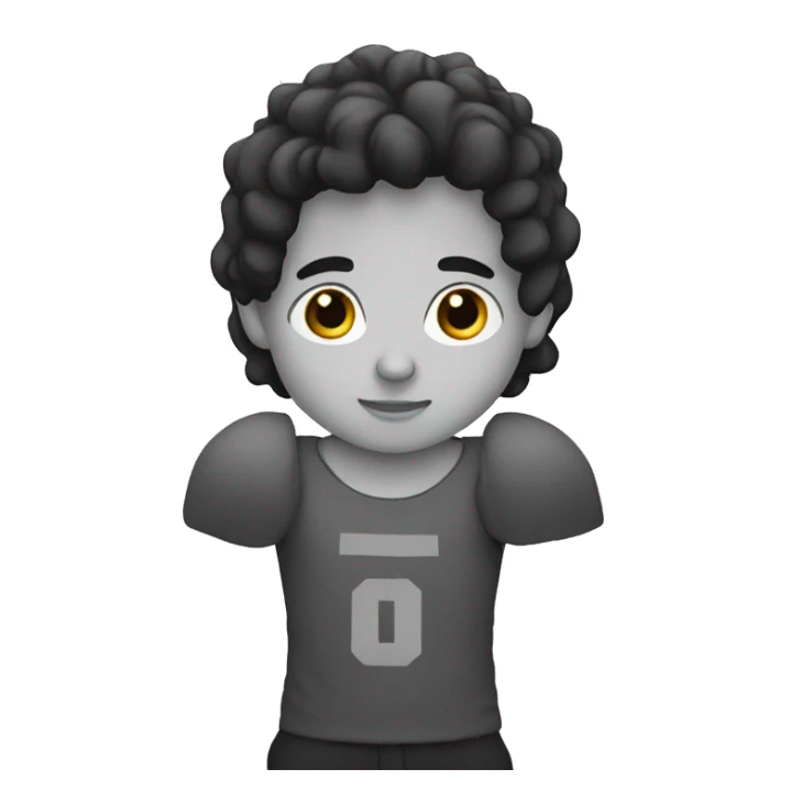 Niño blanco con pelo negro  sticker