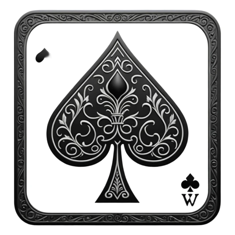 close up of card ace of spades sticker