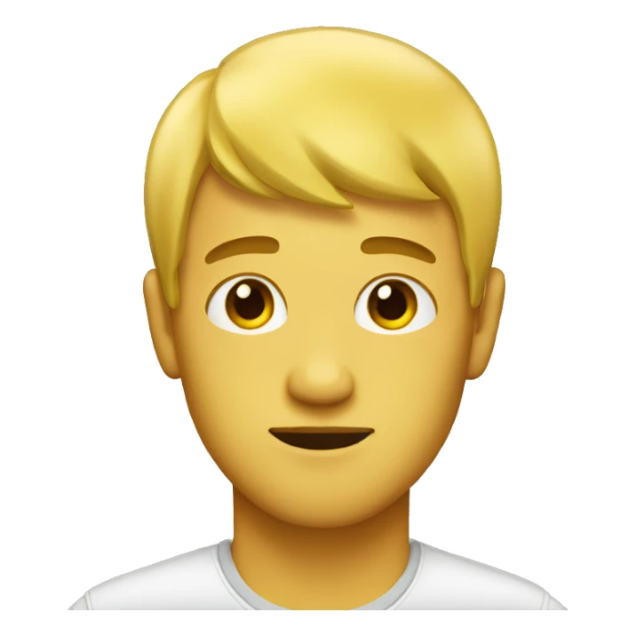 Male with yellow skin and bangs sticker