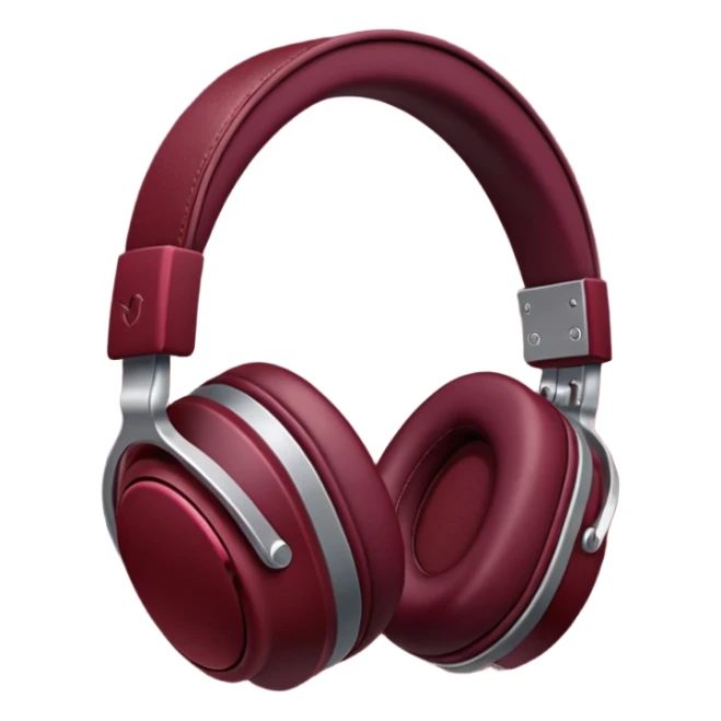 burgundy headphones sticker