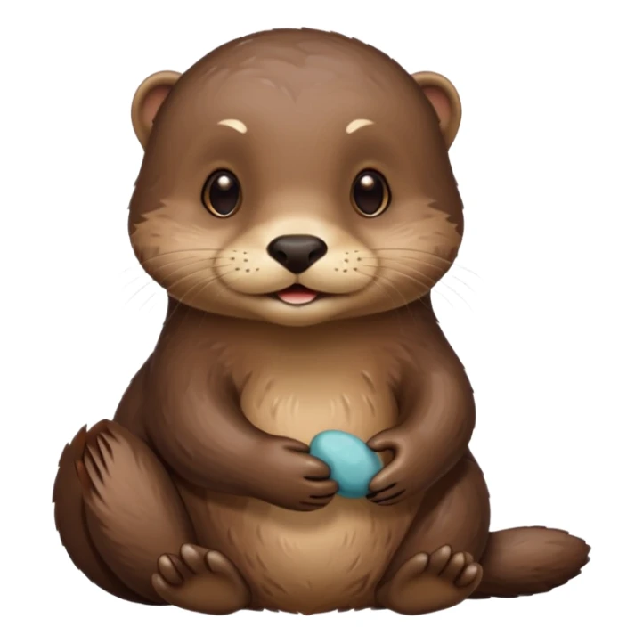 Otter with Pepples sticker