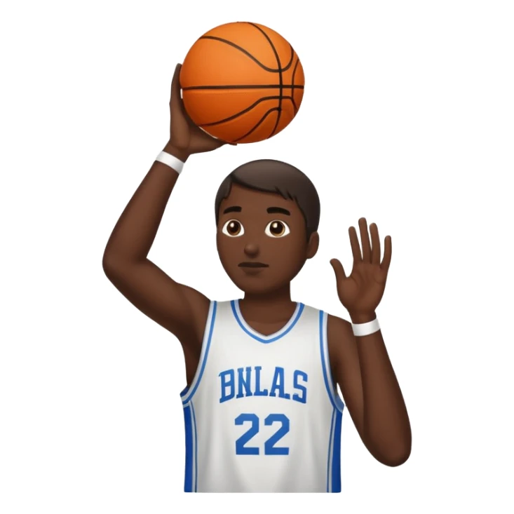 man shooting basketball and airballing sticker