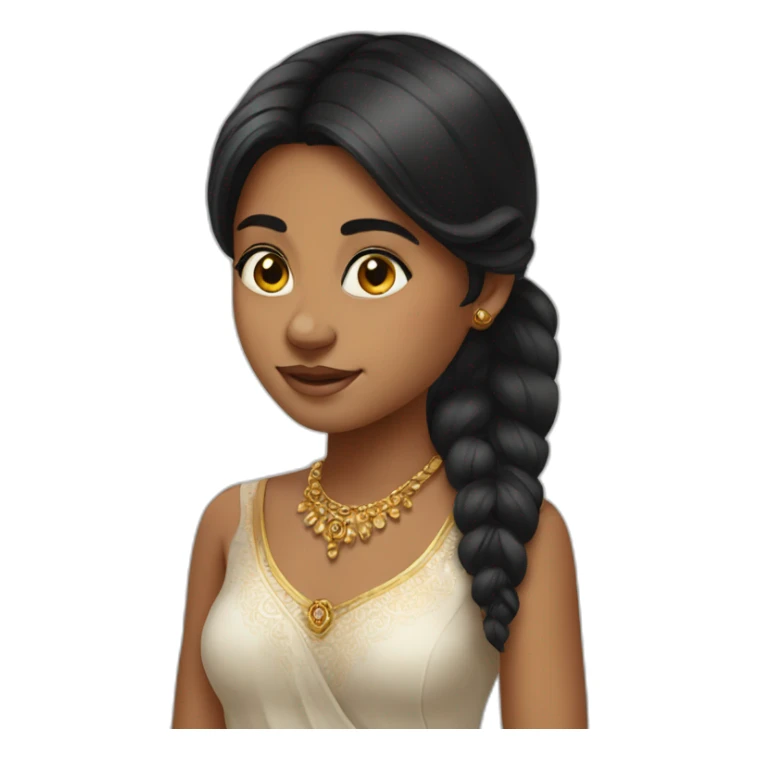 black-hair-cute-indian-girl sticker