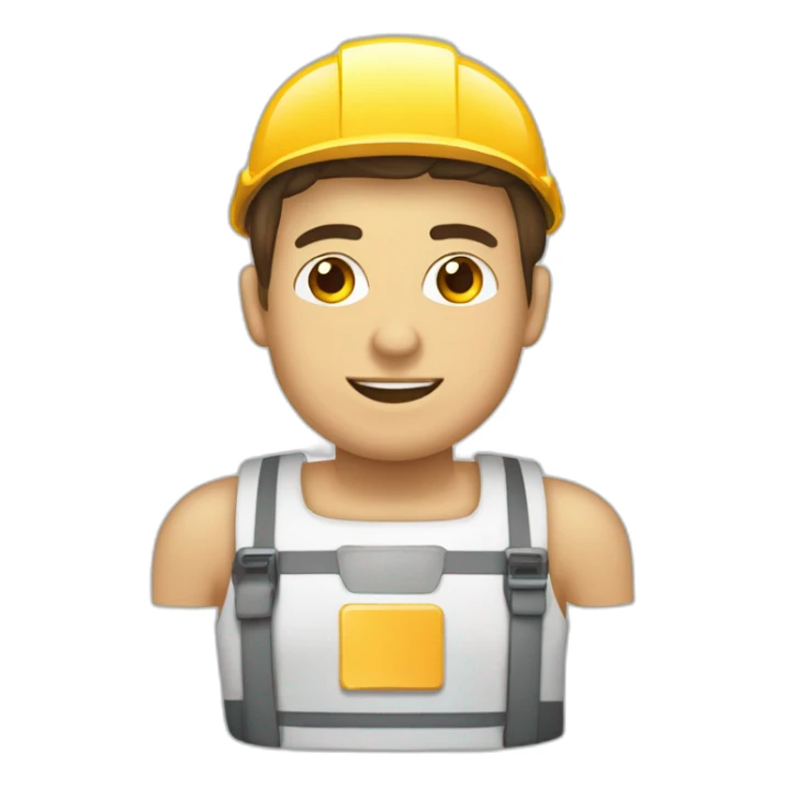 Ingeniero de electronico con bata blanca cabello moreno y ojos marrones sticker