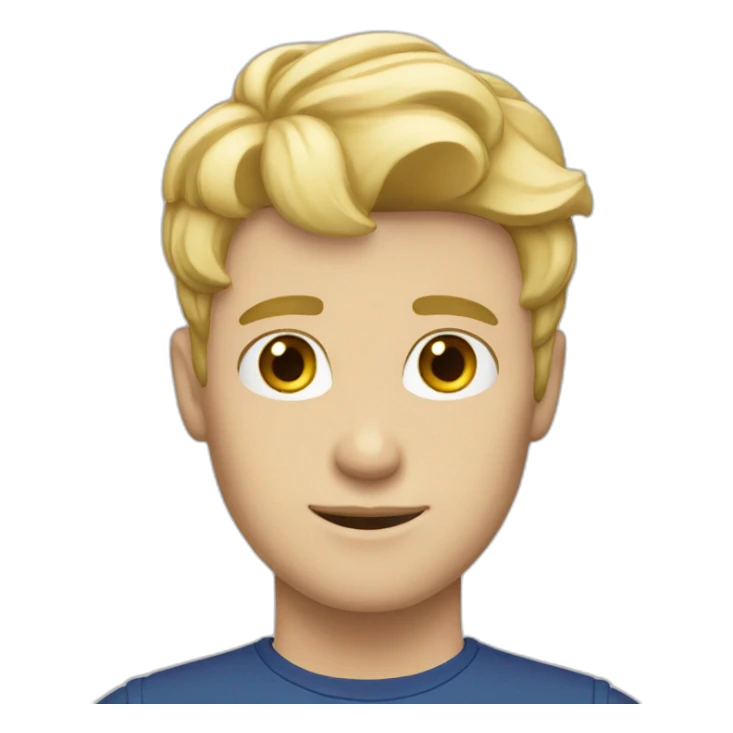 british skinny guy blond hair sticker