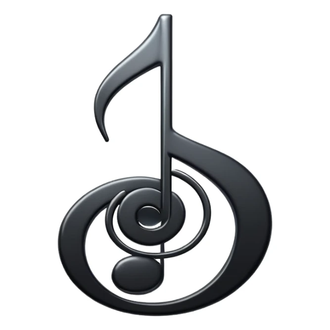 music note with a music disc sticker