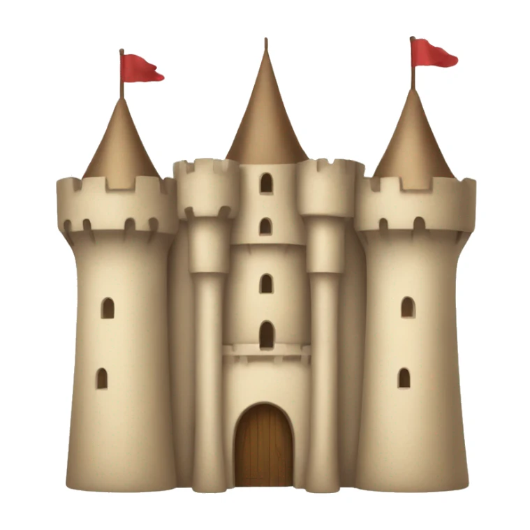 beige castle sticker