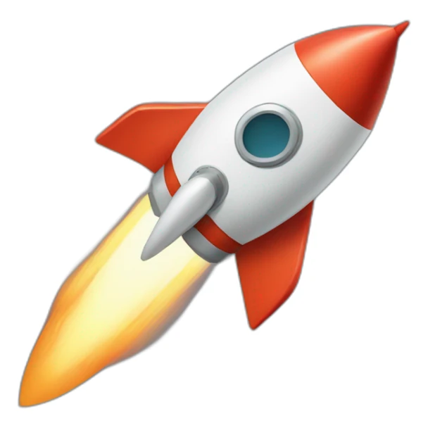 Cartoon rocket sticker