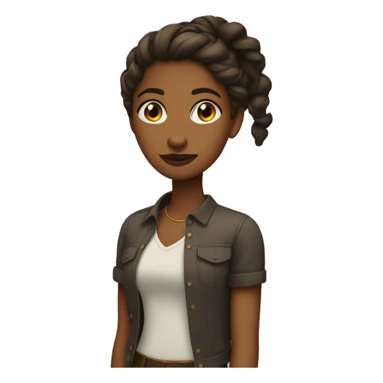 Sassy Brown girl side eyeing  sticker