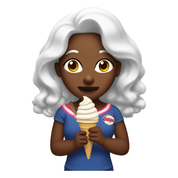 Kamala eating ice cream sticker