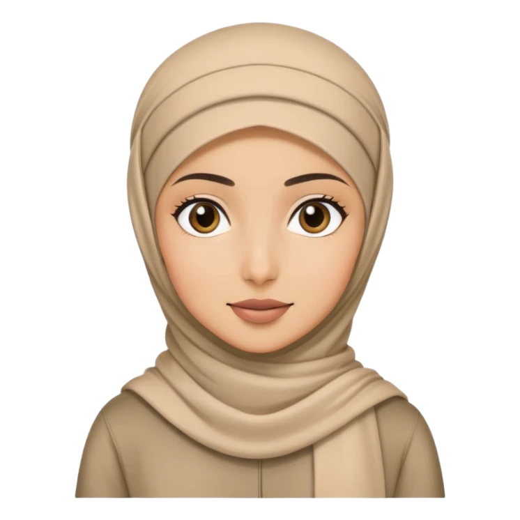 Hijabi girl wearing a cap sticker