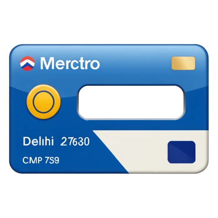 generate an ios genmoji of  a DELHI metro card sticker