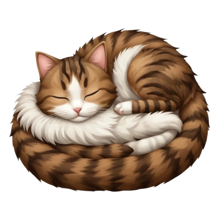 dark brown tabby and white cat sleeping in funny positions upside down sticker