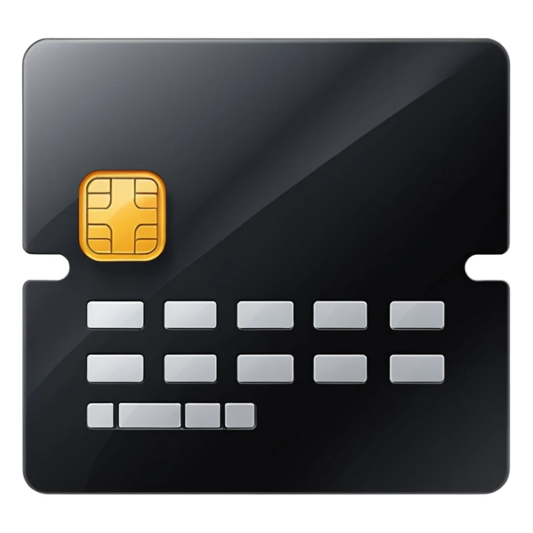 black credit card, no text, no numbers sticker