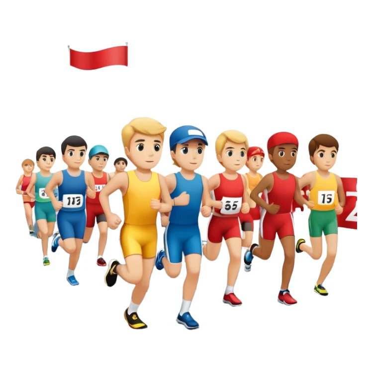 start line at race with banner sticker