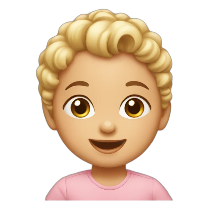 happy girl baby sticker